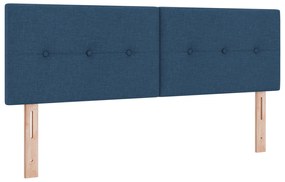 Cama Box Spring com Colchão Azul 160x200 cm Tecido