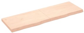 Prateleira de parede 160x50x(2-6)cm carvalho maciço não tratado