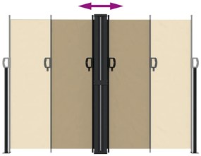 Toldo lateral retrátil 180x1000 cm bege