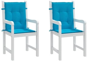 Almofadões lombares p/ cadeiras de jardim 2pcs oxford azul