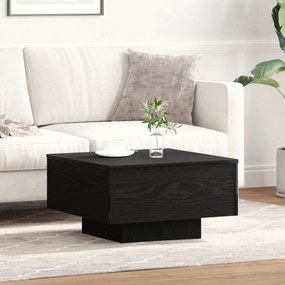 Mesa de Centro vidaXL Preta em Carvalho 55x55x31 cm em Madeira de Enge