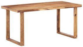 vidaXL Mesa de jantar 160x80x76 cm madeira de acácia maciça