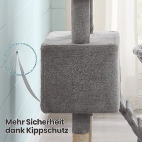 Arranhador para gatos 50 x 45 x 142 cm cinza claro