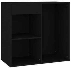Armário de cosmética 80x40x75 cm derivados de madeira preto