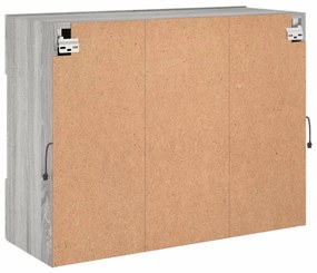 Móvel de parede p/ TV c/ luzes LED 78,5x30x60,5 cm cinza sonoma