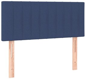 Cama com molas/colchão 120x200 cm tecido azul
