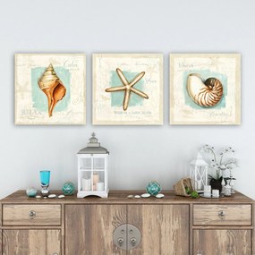 Quadro Decorativo Canvas pmdr44 – Multicolor – 30 x 30 cm (3 Peças)
