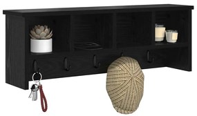 Cabideiro de Parede Carvalho preto 75 x 16 x 26 cm
