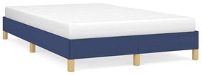 vidaXL Estrutura de cama sem colchão 120x190 cm tecido azul