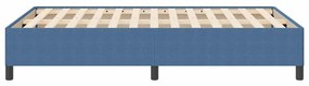 Estrutura de Cama vidaXL Azul 140x200 cm em Tecido Canelado