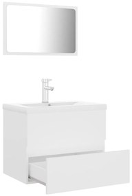Conjunto de móveis de casa de banho contraplacado branco