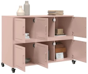 Aparador 100,5x39x72 cm aço rosa