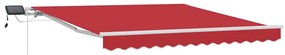 Toldo Retrátil Vermelho with Manual Vermelho 300 x 250 cm Vermelho