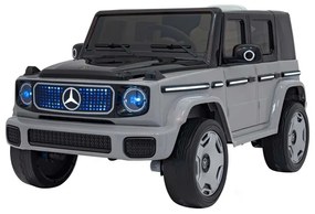 Carro elétrico para Crianças Mercedes Benz EQG 12V 4x4 Todas Espuma EVA, Assento couro ecológico Cinzento