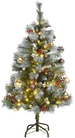 vidaXL Árvore Natal artificial articulada 150 luzes LED e bolas 120 cm