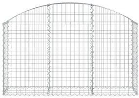Cesto gabião arqueado 150x30x80/100 cm ferro galvanizado