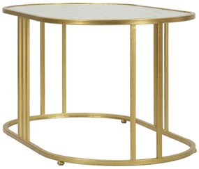 MESA DE CENTRO ANTALIA 90X50X45 CM DOURADA