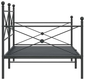 Cama de Dia sem Colchão 100x190 cm aço preto