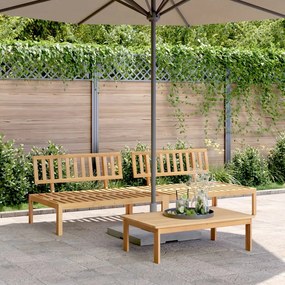 vidaXL Sofá de centro paletes 2 pcs p/ jardim madeira de acácia maciça