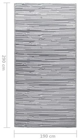 Tapete de exterior 190x290 cm ARAKIL PP cinzento