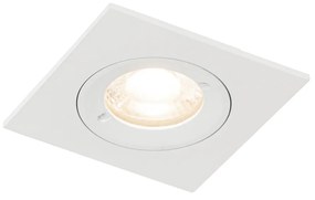 Foco embutido moderno branco quadrado IP44 - Xena Moderno