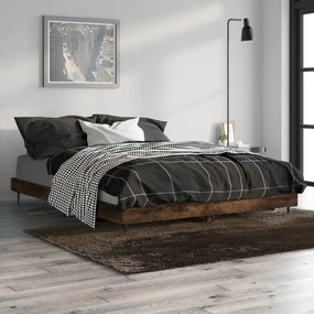 Estrutura cama s/ colchão derivados de madeira carvalho fumado
