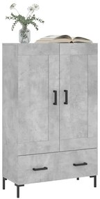 Aparador alto 69,5x31x115 cm derivados de madeira cinza-cimento