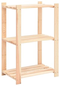 10 unidades arrumação 3 prateleiras 60x38x90cm pinho 150 kg