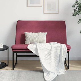 vidaXL Banco 100x75x76 cm tecido vermelho tinto