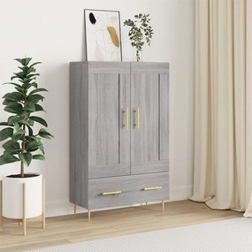vidaXL Armário alto derivados de madeira 69,5x31x115cm cinza sonoma