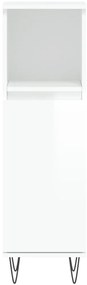 Armário de Casa de Banho  30x30x100 cm derivados de madeira branco bri