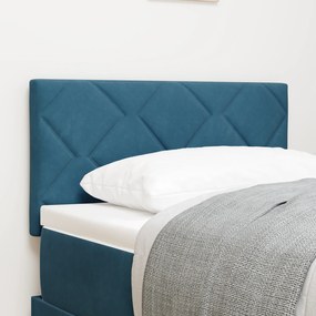 Cabeceira vidaXL Design Blocos de Diamante Azul Escuro 80 cm Veludo