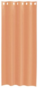Cortinas de voile com ilhós 2 pcs terracota