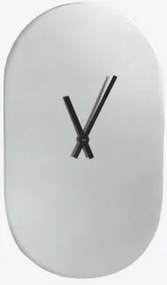 Relógio De Parede Oval 35x20 Cm Em Aço Inoxidável Daffiel Aço Inoxidável - Sklum