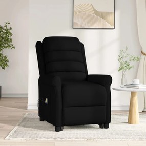 vidaXL Poltrona massagens elevatória couro artificial preto