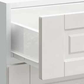 Armário base cozinha Porto derivados madeira branco brilhante