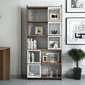 Estante Box – Branco Nogueira – 80x170x22 cm