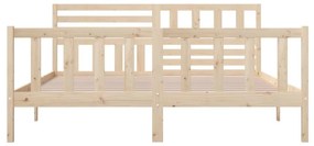 Estrutura de cama 180x200 cm super king madeira maciça