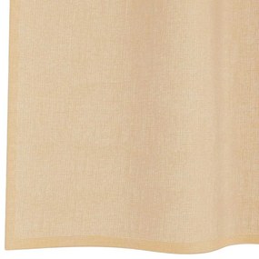 Cortinas de voile com bolsos para varão 2 pcs areia