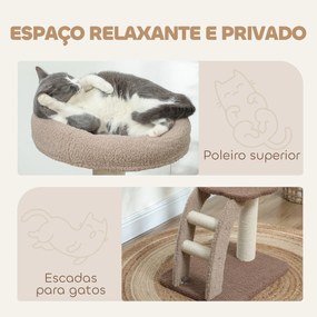 PawHut Arranhador para Gatos Altura 88 cm Arranhador para Gatos Torre