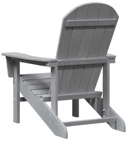 Cadeira Adirondack Cinzento Claro 74x82x91 cm HDPE