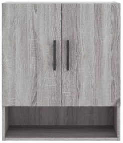 Armário de parede 60x31x70 cm derivados madeira cinzento sonoma