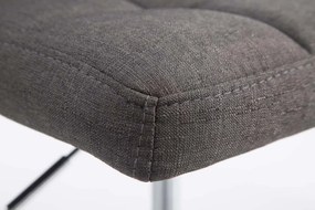 Conjunto de 2 bancos altos Palma V2 em tecido 74-88 x 44 x 49 cm Cinzento