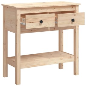 Mesa consola 75x35x75 cm madeira de pinho maciço