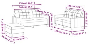 3 pcs conjunto sofás c/ almofadões couro artif. vermelho tinto