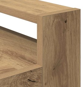 Carrinho de Cozinha vidaXL Carvalho Artisan 60x45x80 cm Madeira Compos