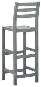 Bancos de bar 2 pcs madeira de acácia maciça cinzento