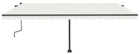 Toldo retrátil manual independente 500x350 cm cor creme