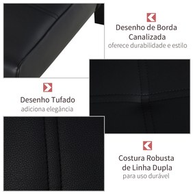 HOMCOM Sofá Cama de 3 Lugares Sofa 2 em 1 Dobrável sem Apoio para os Braços com Estrutura Resistente Pés Elevados Assento Acolchoado Carga 300kg 165x75,5x70cm Preto