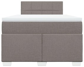 Cama com molas/colchão 120x200 cm tecido castanho-acinzentado